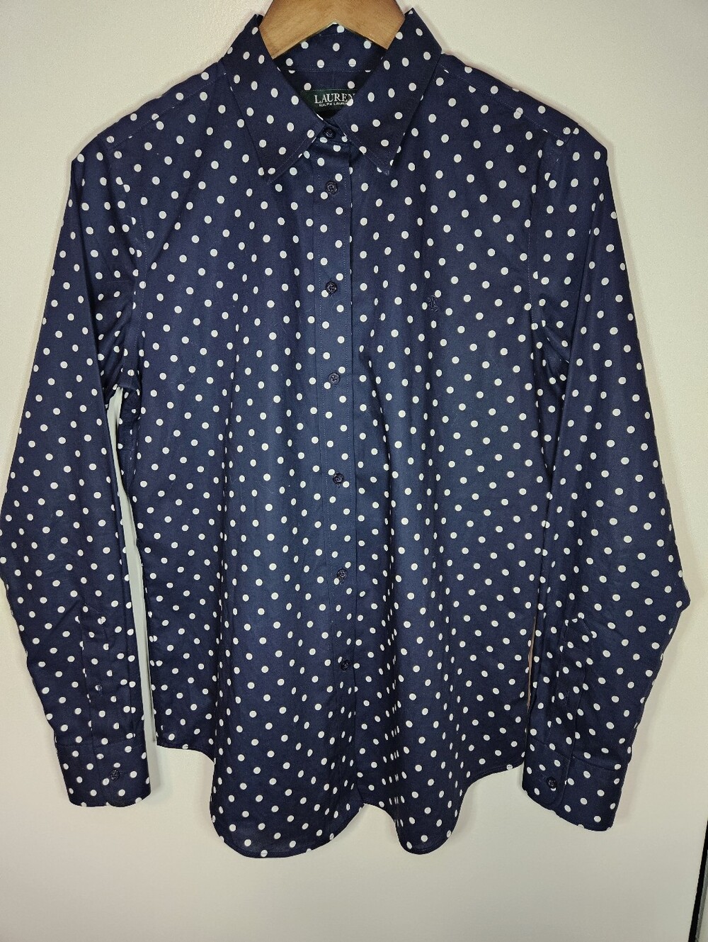 Polka Dot Lauren RL Navy blouse